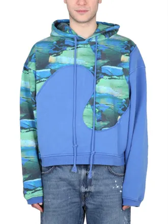 ERL Green Abstract Hoodie