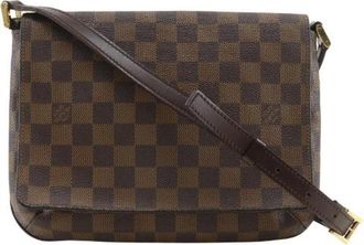 Louis Vuitton Pre-owned Musette Tango Damier Schoudertas - Dames - Vintage Schoudertas - Bruin - ONE Size - Vintage