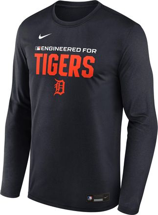 Nike Detroit Tigers Authentic Collection Team Issue Nike Mens Dri-FIT MLB Long-Sleeve T-Shirt in Blue | 02TJ4FADG-JE6