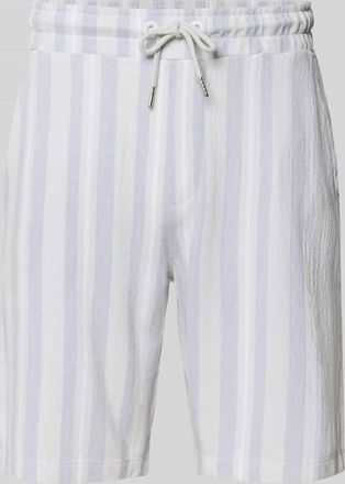 Lindbergh Lindbergh Relaxed Fit Shorts mit Strukturmuster Modell terry in Hellgrau, Gr&ouml;&szlig;e XXL