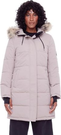 Alpine North AULAVIK - Vegan Down Mid-length Hooded Parka Coat in Light Taupe at Nordstrom, Size X-Large