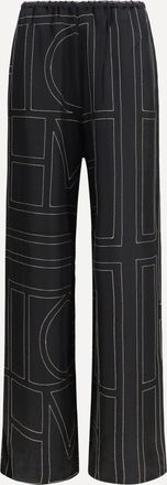 Toteme Pantaloni monogram in seta Woman 36