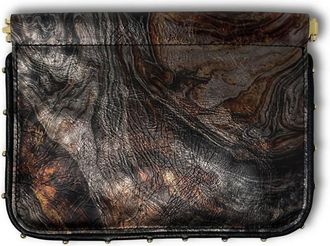 Kempton & Co. Small Snap Pouch In Metallic Marble