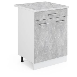 Vicco Mueble Bajo Universal R-line, Hormig&oacute;n, 60 Cm Con Cajones, Vicco