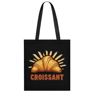 Generic Croissants Womens Tote Casual Shopping Bag Lightweight Shoulder Bags Hobos Handbag for Work Travel Daily 35x40cm