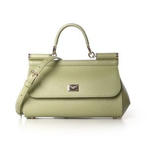 Dolce & Gabbana Handbags, female, Green, Size: ONE SIZE Medium Sicily Handbag