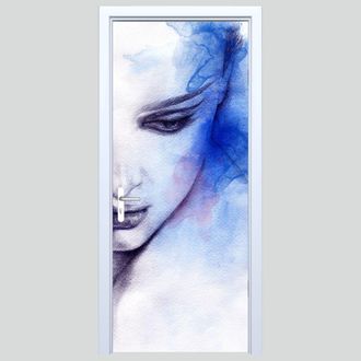OEM Adhesivo De Tela Para Puerta Con La Imagen De Una Mujer 155pd