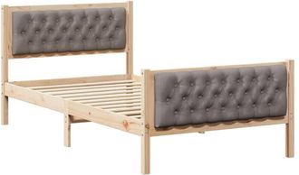 vidaXL Estructura De Cama Taup&eacute; 100 X 200 Cm Madera De Pino Macizo Vidaxl