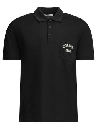 Givenchy Poloshirt mit Kn&ouml;pfen und Logo