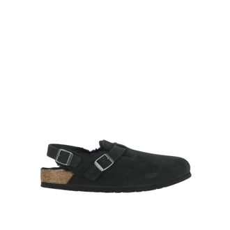 Birkenstock Schoenen, Dames, Zwart, 40 EU, Su&egrave;de, Shearling Klomp met Gesp