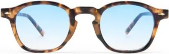 AIRE Gender Inclusive Nyxis 47mm Round Sunglasses in Amber Tort at Nordstrom