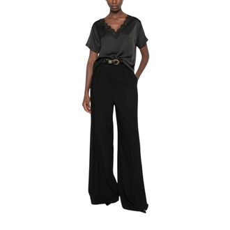 Ermanno Scervino Dames, Blouses & Shirts, Zwart, Maat: XS Satijn
