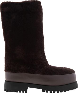Ferragamo Dalton Merino Platform Boots, Size 9