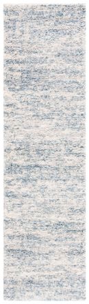 Safavieh Alfombra de poli&eacute;ster blanco/azul, 69 x 244 cm