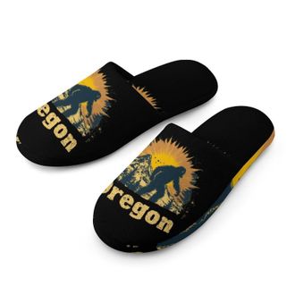 Generic Oregon Bigfoot Mountains Vintage Mens House Slippers Slip Indoor Slipper On Shoes Warm Outdoor