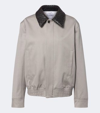 Bottega Veneta Intrecciato oversized cotton blouson jacket