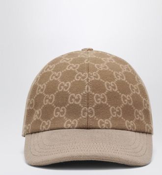 Gucci Beige GG knit fabric baseball cap