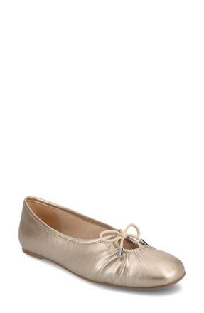 Journee Collection Callee Keyhole Square Toe Flat in Champagne at Nordstrom Rack, Size 7.5
