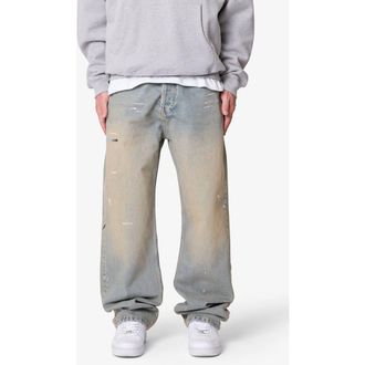 mnml Ultra Baggy Painter Jeans in Light Sand Washed Blue at Nordstrom, Size 30