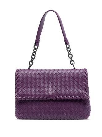Bottega Veneta 2012-2025 Small Nappa Intrecciato Olimpia shoulder bag - women - Nappa Leather - One Size - Purple