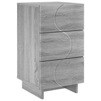 vidaXL Mesa De Noche Sonoma Gris 33,5 X 34,5 X 60 Cm Vidaxl