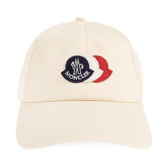 Moncler Logo Baseball Cap - Heren - Petten - Beige - ONE Size - Katoen - Accessoires