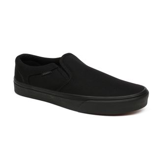 Vans Sneaker VANS MN ASHER, Herren, Gr. 42,5, schwarz ((canvas) schwarz, schwarz), Textil, Schuhe Sneaker