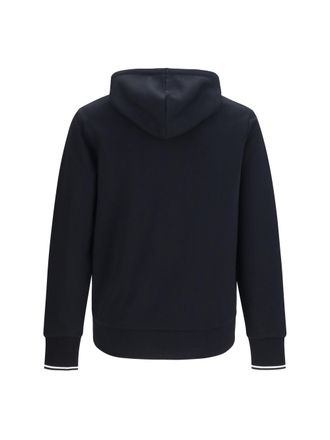 Fred Perry Striped Cuff Hoodie - Black