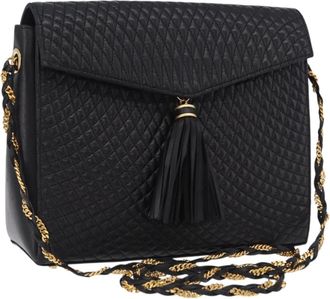 Bally Vintage Chain Quilted Leather Leather Shoulder Bag Bag (Pre-Owned)