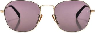 Eyewear by David Beckham Vierkante Metalen Zonnebril - Heren - Zonnebrillen - Geel - ONE Size - Accessoires