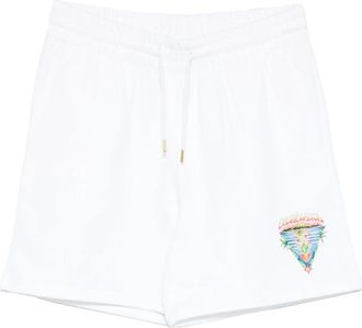 Casablanca Drawstring Graphic Track Shorts