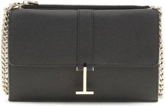 Tom Ford T Clasp Ketting Schoudertas - Dames - Tassen - Zwart - Maat: ONE Size Leer