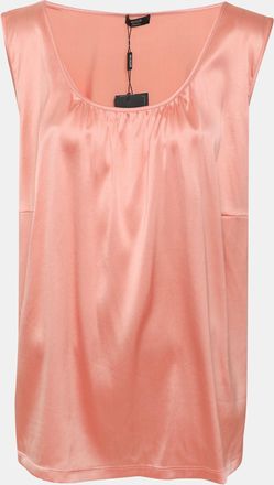 Basler Coral Satin Sleeveless Top