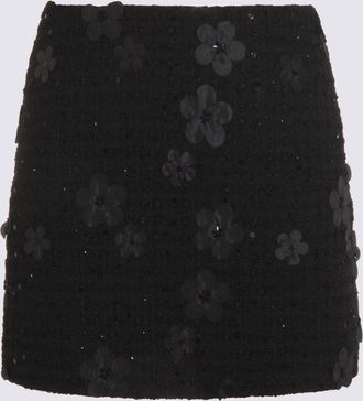 Twin-Set Skirts Boucle Fiori Nero-Donna