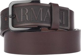 Emporio Armani Cintura Tongue - - Accessories - Uomo - Marrone - 95 CM