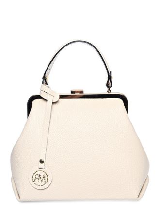 Roberta M Beige Rundleer Tas