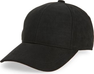 Nordstrom Faux Suede Baseball in Black at Nordstrom