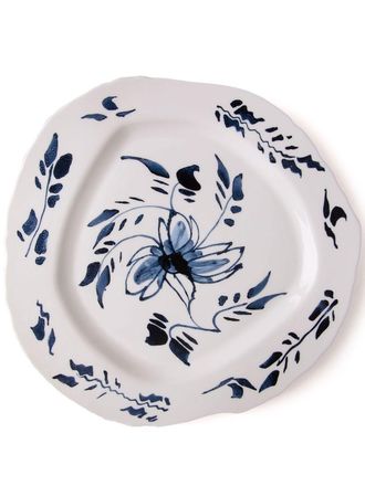 Seletti Klassiekers op Acid English Delft dinnerbord - Wit