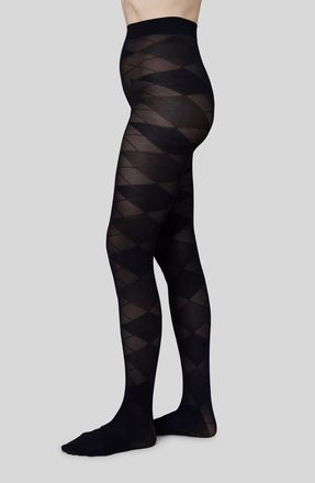 Swedish Stockings Rebecka Argyle Tights in Black at Nordstrom, Size Small