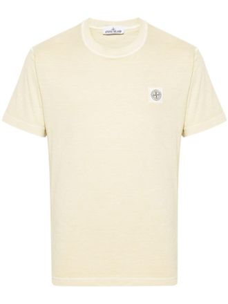 Stone Island Compass-patch cotton T-shirt - Neutrals