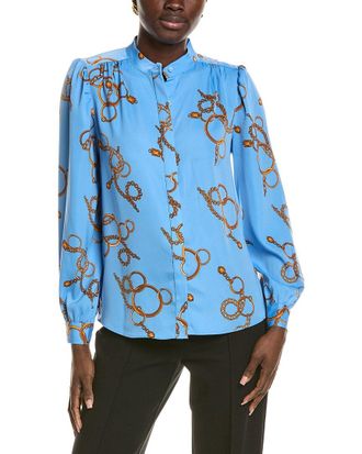 T Tahari Button Down Blouse