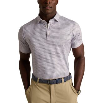 Rhone Drive Time Performance Polo in Lilac Rain Geo at Nordstrom, Size Xx-Large