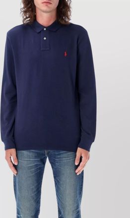 Polo Ralph Lauren slim-fit long-sleeve piqu&eacute; polo shirt