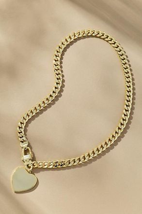 Melinda Maria Julian XL Heart Cuban Chain Necklace