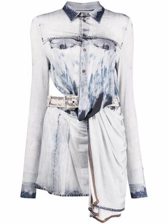 Diesel D-Hanne asymmetric denim dress - women - Rayon/Spandex/Elastane - M - Blue