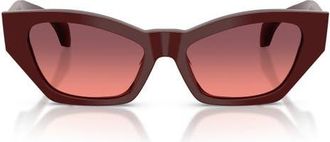 Versace 53mm Cat Eye Sunglasses in Solid Red /Pink Violet at Nordstrom