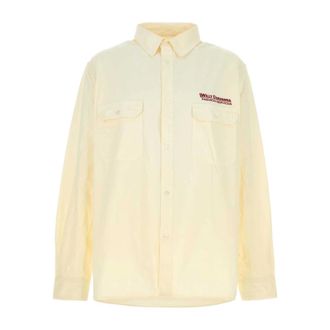 Willy Chavarria Casual Shirts, male, Yellow, Size: L Oversize Cotton Shirt