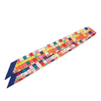 Herm&egrave;s Pre-owned Scarves, female, Multicolor, Size: ONE SIZE Pre-owned Bolduc Au Carre Silk Scarf