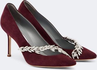 Balenciaga x Manolo Blahnik embellished suede pumps