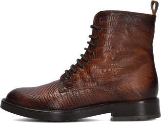 Notre-V Schoenen, Dames, Bruin, 42 EU, Leer, Cognac Veterlaarzen